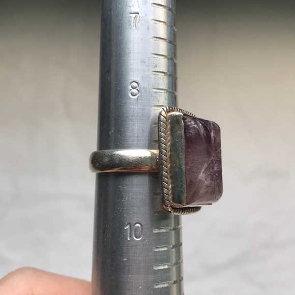 Vintage Rainbow fluorite 925 sterling silver ring - Picture 4 of 8